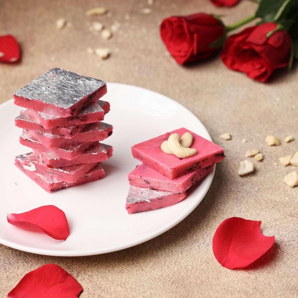 Rose Kaju Cake